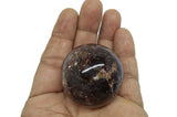 WholesaleGemShop Natural Garnet 35-38 mm Ball Sphere Gemstone A+ Hand Carved Crystal Altar Healing Devotional Focus Spiritual Chakra Cleansing Metaphysical Gift Men Women
