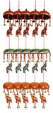 Rastogi Handicrafts Elephant Umbrella Shape Hanging Ornament for Home Decoration, Christmas, Diwali Gifts
