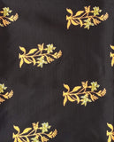 Women's Orange Cotton Floral Printed Unstitched Salwar Suit Material