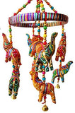 Rastogi Handicrafts Handmade Elephant Wall Roof Hanging Decorative Ornament Christmas Diwali Party Wedding Decorative Hanging