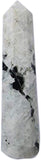 WholesaleGemShop Jewelry-White Rainbow Moonstone Genuine Obelisk Tower Therapy Massage Paperweight Prism