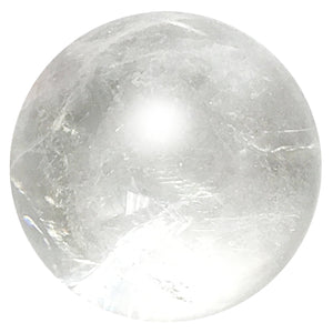 WholesaleGemShop - 30-35 mm Natural Clear Quartz Sphere Metaphysical Ball Crystal Healing From India