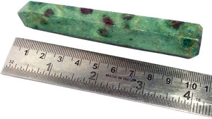 WholesaleGemShop 4 Inch Ruby Fuchsite Obelisk Tower Jumbo Facet Aura Rock Crystal Natural Polished Earth Spirit Balance