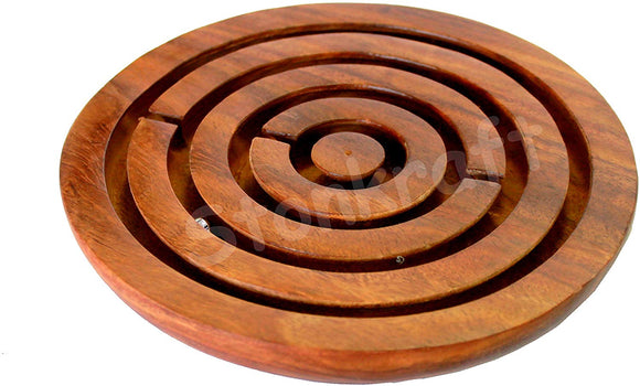 Wooden Labyrinth Board Game Maze Puzzle Toys (6