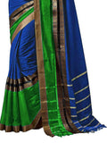 sarees-for-women-cotton-silk-woven-saree-l-indian-wedding-gift-sari-with-unstitched-blouse-blue