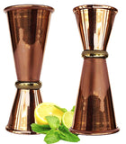 Rastogi Handicrafts Copper Double Jigger Cocktail Shot Glasses. 100% Solid Copper 2 Mix Perfect Craft & Classic Drinks Excellent Christmas Gifts! Set of 12