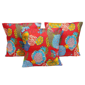 Rastogi Handicrafts Cotton Admirable Cushion Cover L: 40 Cms, W: 40 Cms set of 3