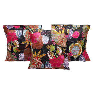 Rastogi Handicrafts Cotton Eyeful Cushion Cover L: 40 Cms, W: 40 Cms set of 3