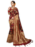 sarees-for-women-banarasi-art-silk-woven-saree-l-indian-ethnic-wedding-gift-sari-with-unstitched-blouse-maroon