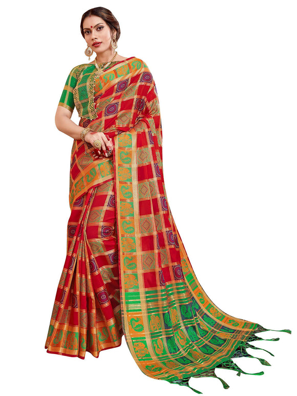 sarees-for-women-banarasi-patola-art-silk-woven-saree-l-indian-ethnic-wedding-gift-sari-with-unstitched-blouse-2