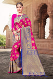 sarees-for-women-banarasi-art-silk-woven-saree-l-indian-wedding-traditional-wear-sari-and-blouse