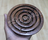 Wooden Labyrinth Board Game Maze Puzzle Toys (6" Inch Diameter)