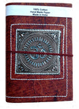 Rastogi Handicrafts Gift Handmade Paper Diary Notebook Planner Silver Plated OM Printed Journal (2)