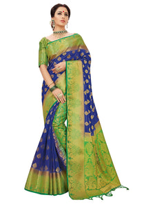 sarees-for-women-banarasi-art-silk-saree-l-indian-ethnic-wedding-diwali-gift-sari-with-unstitched-blouse-navy-blue