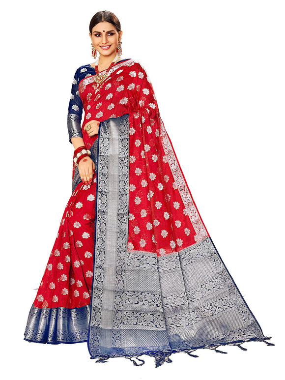 sarees-for-women-linen-banarasi-art-silk-l-indian-rakhi-wedding-diwali-gift-sari-with-unstitched-blouse-5