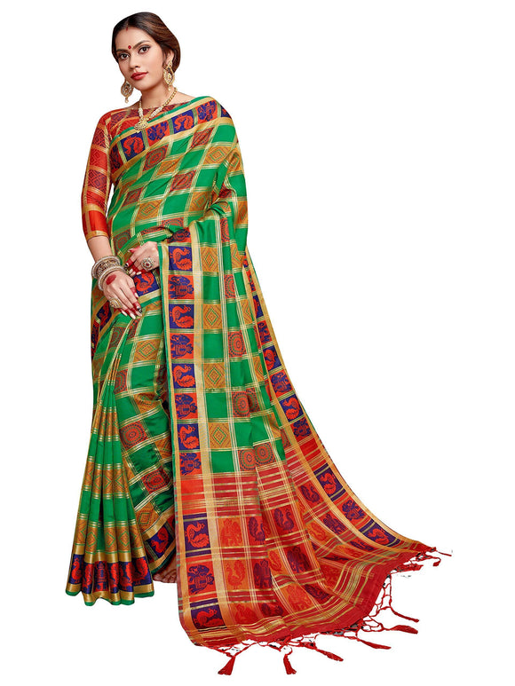 sarees-for-women-banarasi-patola-art-silk-woven-saree-l-indian-ethnic-wedding-gift-sari-with-unstitched-blouse-3
