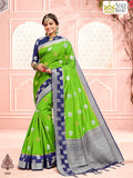 sarees-for-women-banarasi-art-silk-l-tradional-indian-wedding-diwali-gift-sari-with-unstitched-blouse-green