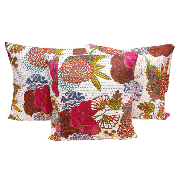 Rastogi Handicrafts Cotton Angelic Cushion Cover L: 40 Cms, W: 40 Cms set of 3