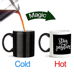 Stay Positive  - Amazing Designed Black Magic Coffee Mug(330 ml - Design Appears with hot Fluid)
