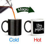 Stay Positive  - Amazing Designed Black Magic Coffee Mug(330 ml - Design Appears with hot Fluid)