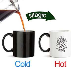 Free Spirit- Amazing Designed Black Magic Coffee Mug(330 ml - Design Appears with hot Fluid)