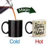 Best Brother - Amazing Designed Black Magic Coffee Mug(330 ml - Design Appears with hot Fluid)