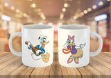 Cartoon Character Funny Duck Printed Set of 2 Ceramic 11oz Perfect Matching Mugs Set