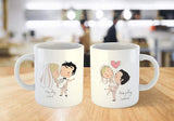 Cute Boy & Girl Couple Getting Married Printed Coffee Combo Mugs for The Newly Married Couples