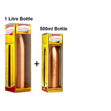 Dr. Copper Budget Pack - Copper Bottles for Water 1000 ml Bottle + Copper Water Bottle 500ml