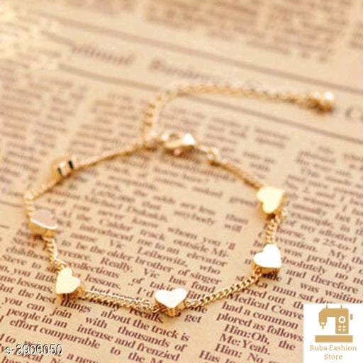 Heart braclet with gold plated