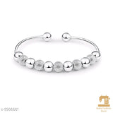 Silver ball adjustable braclet