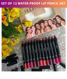 Huda beauty matte lip liner pencil set of 12 color