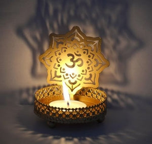 Indian Crafted Om Tea Light Holder