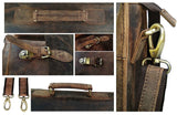 18 Inch Buffalo Hunter Leather Laptop Messenger Bag College Bag
