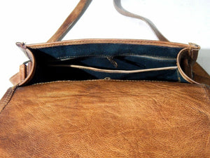 Genuine Handmade Vintage Real Leather Women Shoulder Sling Purse Bag Saddle