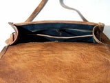 Genuine Handmade Vintage Real Leather Women Shoulder Sling Purse Bag Saddle