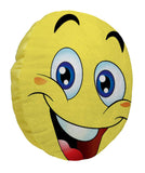 Velvet Fabric Emoji Smiley Soft Toys Cushion, 14x14 inches